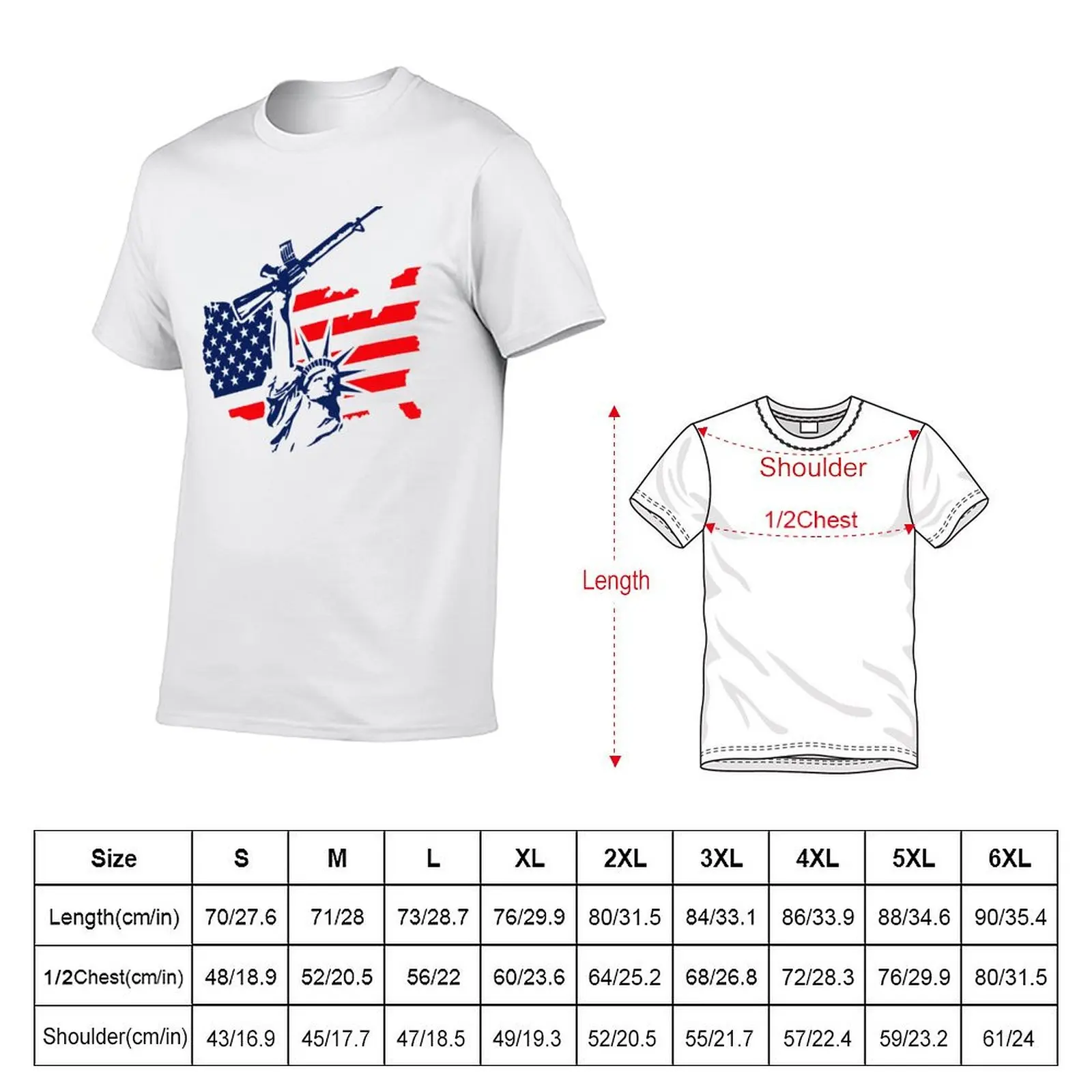 USA VICTORY COMBAT STATUE OF LIBERTY BY SUBGIRL T-Shirt Active Wear Sports T-Shirt for Men