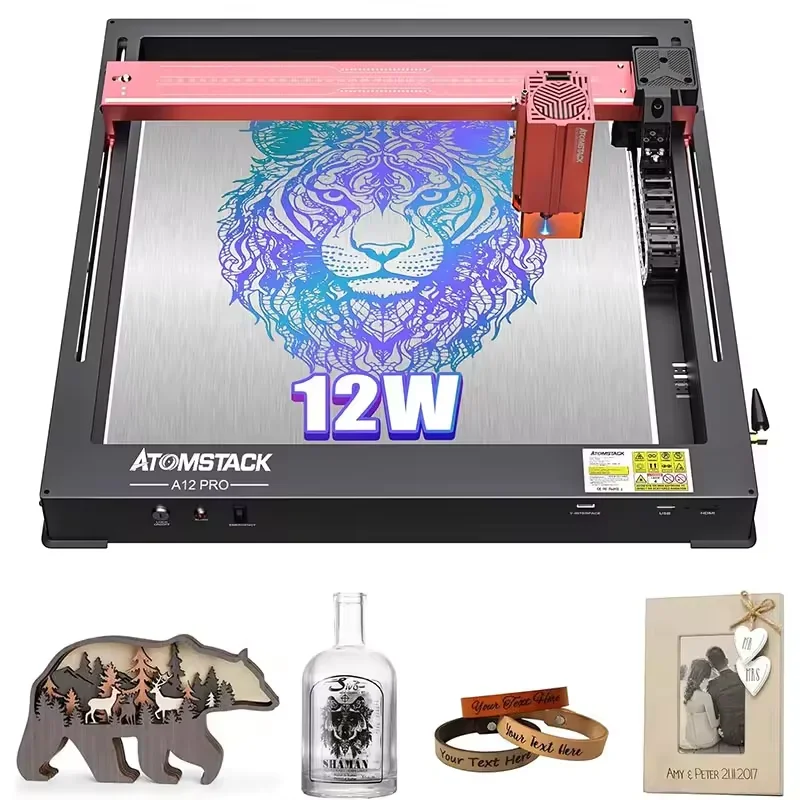 A12 X12 Pro 50W CNC Unibody DIY Design Cut Print Blue Light Diode Laser Engraving Cutting Machine