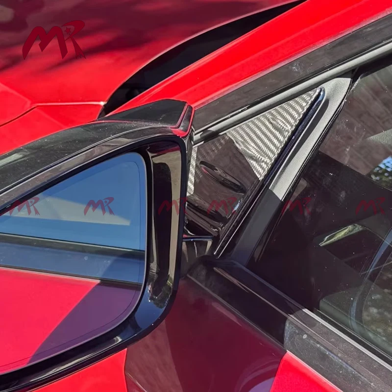 For BMW G87 M2 G42 M240 G82 G22 M4 G80 M3 G20 G28 Dry Carbon Fiber Mirror Side Triangle Spoiler Window Deflector Cover Car Trim