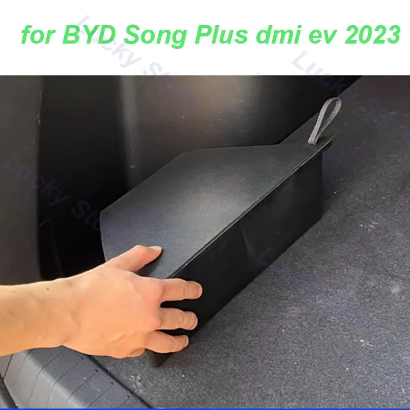 Scatola di immagazzinaggio laterale del bagagliaio posteriore dell\'auto per BYD Song Plus DMI EV 2023 portapacchi posteriori scatola di