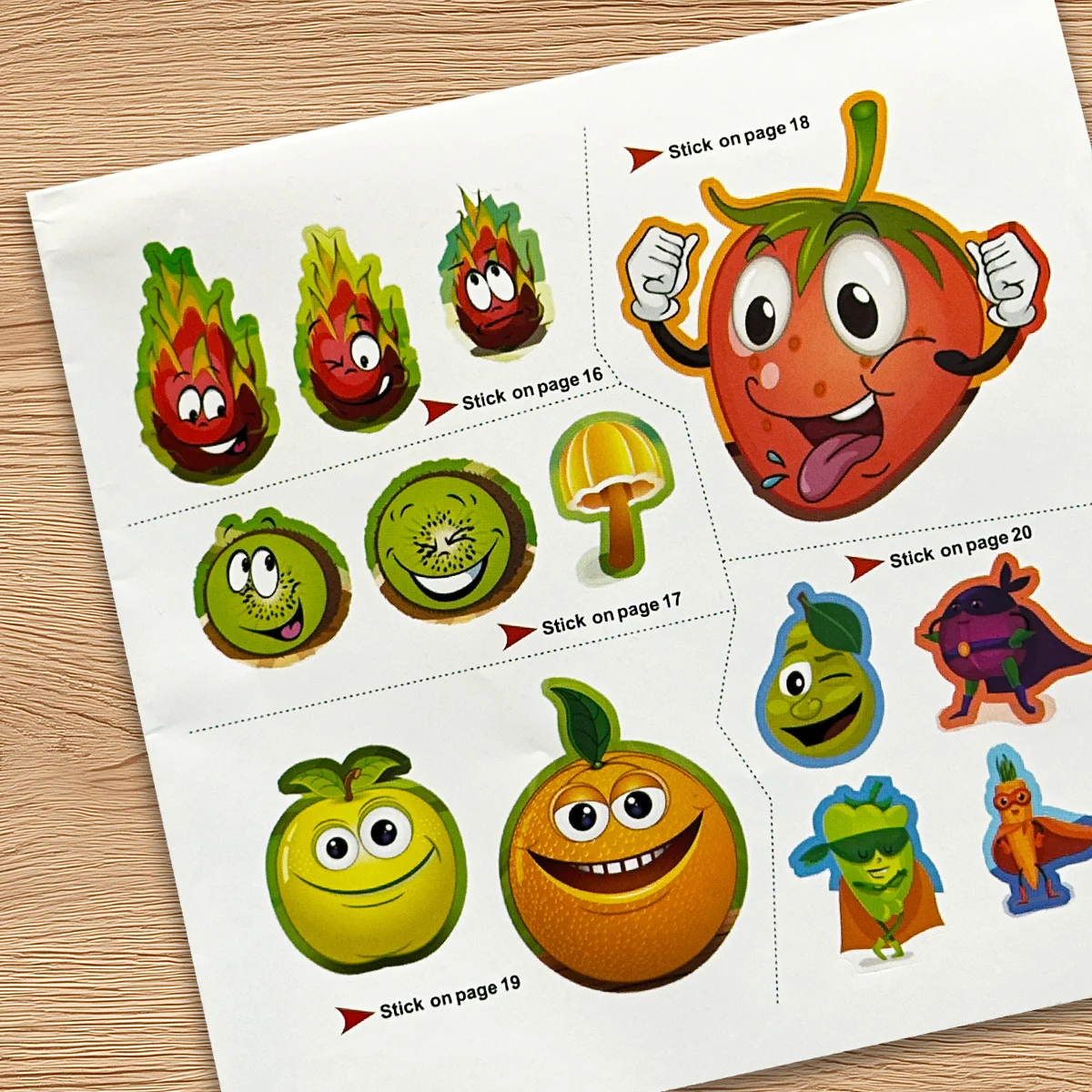 Fruits and Fun: A Moving Paper Crafts Sticker Book to Boost Imagination