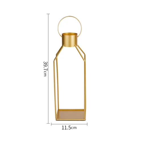 New French candle holder candle holder ornaments Cross-border household simple golden light luxury iron candlestick