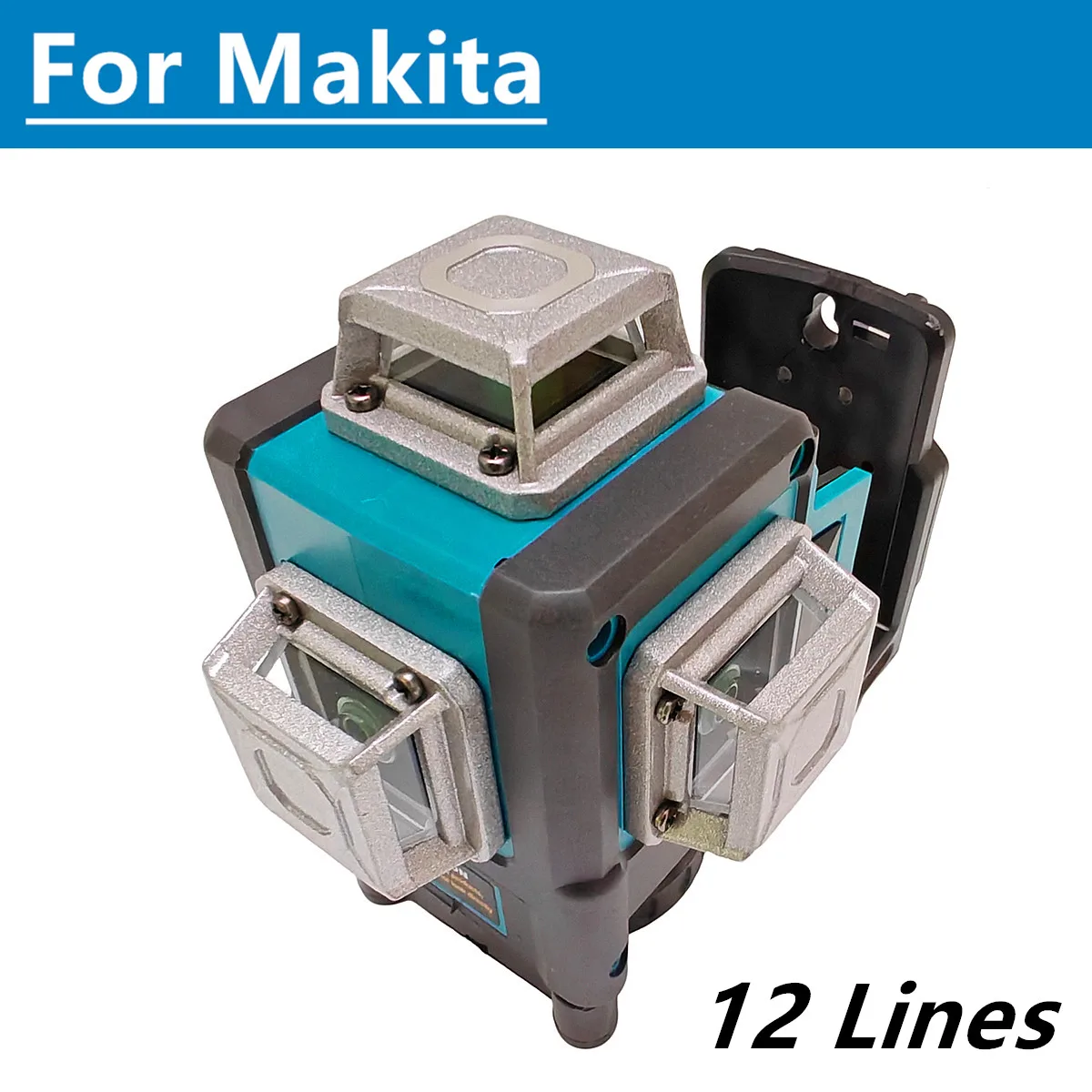 Laser Level 12 Lines Horizontal & Vertical Green Light Level Meter 360 Degree Self-Leveling Tools For Makita 18V Battery