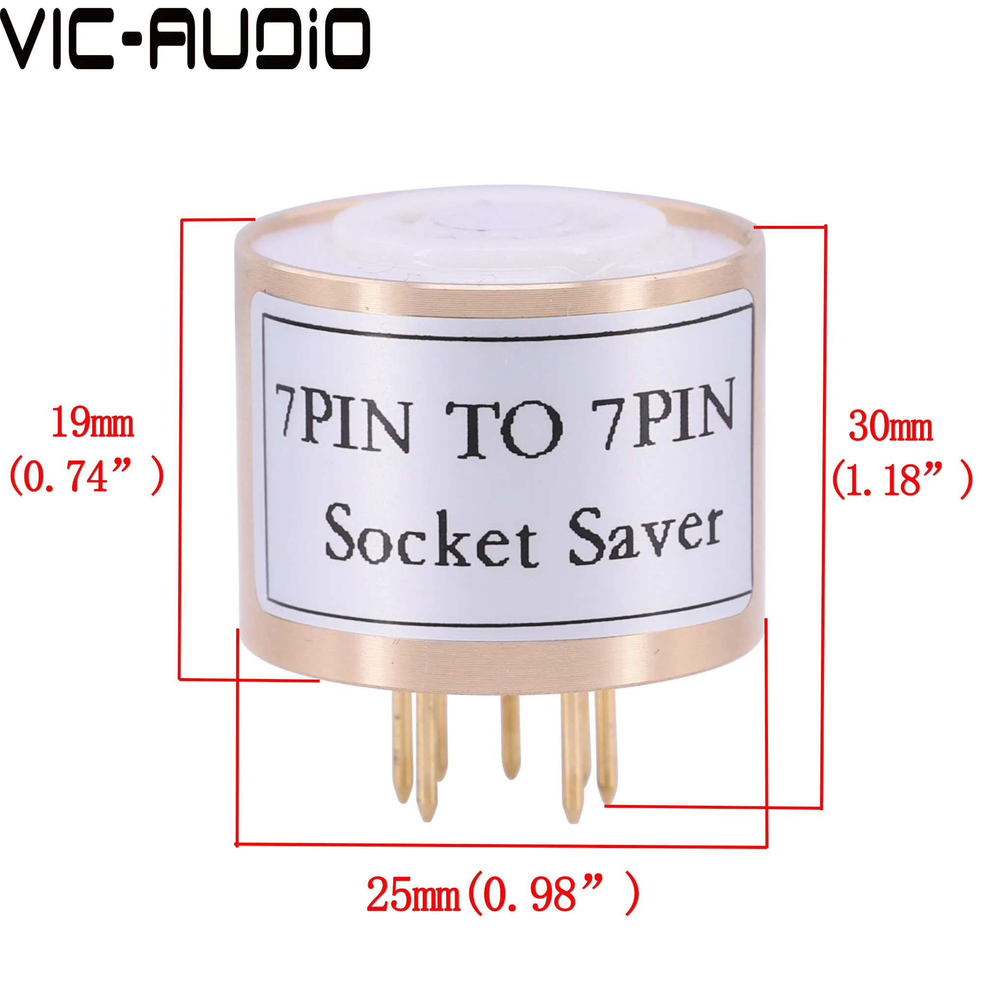 1PC 7Pin TO 7Pin Vacuum Tube Socket Test Socket For 6X4 6J1 6J2 6J3 6J4 6J5 6Z4 Audio Vintage Tube Socket Saver Amplifier