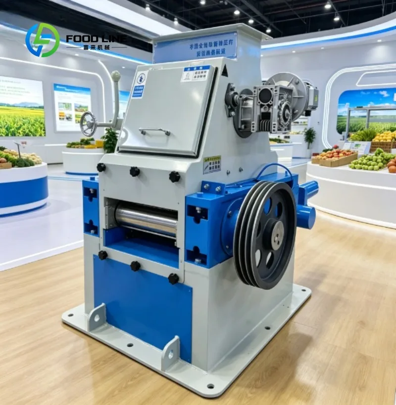 Automatic Grain Roller Press Machine Adjustable Pressure for Corn, Wheat, and Mixed Grain Flaking