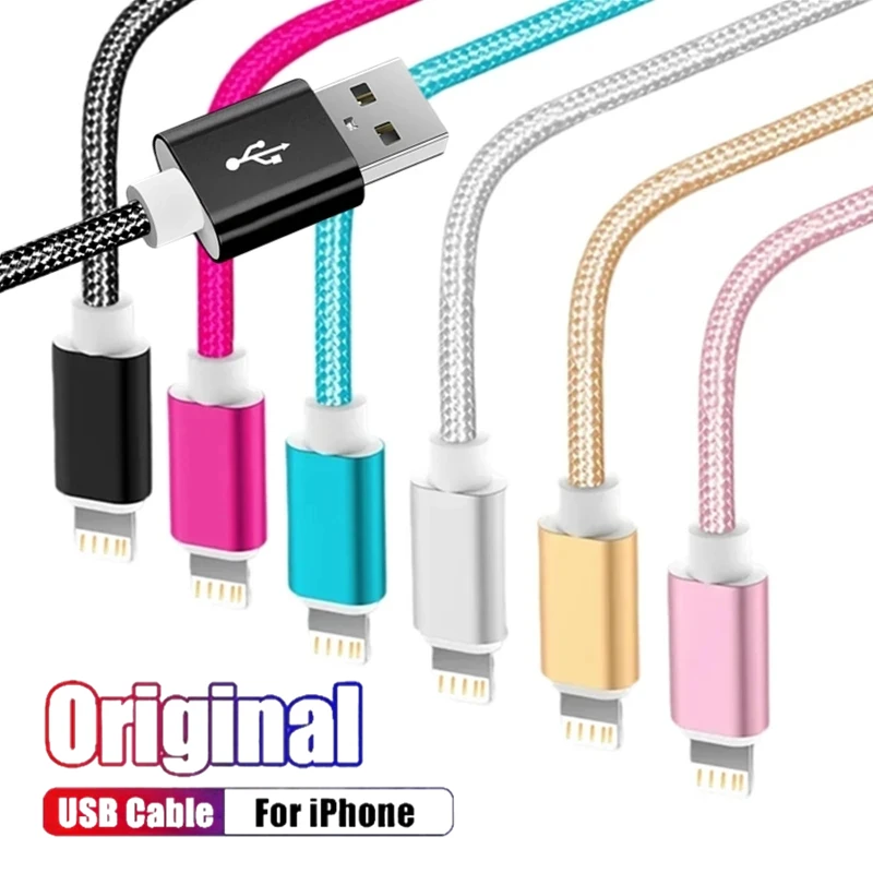 3m Ultra Long Braided USB Charger Cable for iPhone 11 12 13 Pro 14 Plus XS Max XR X 6S 7 8 SE Fast Charging USB Data Cable 1m 2m