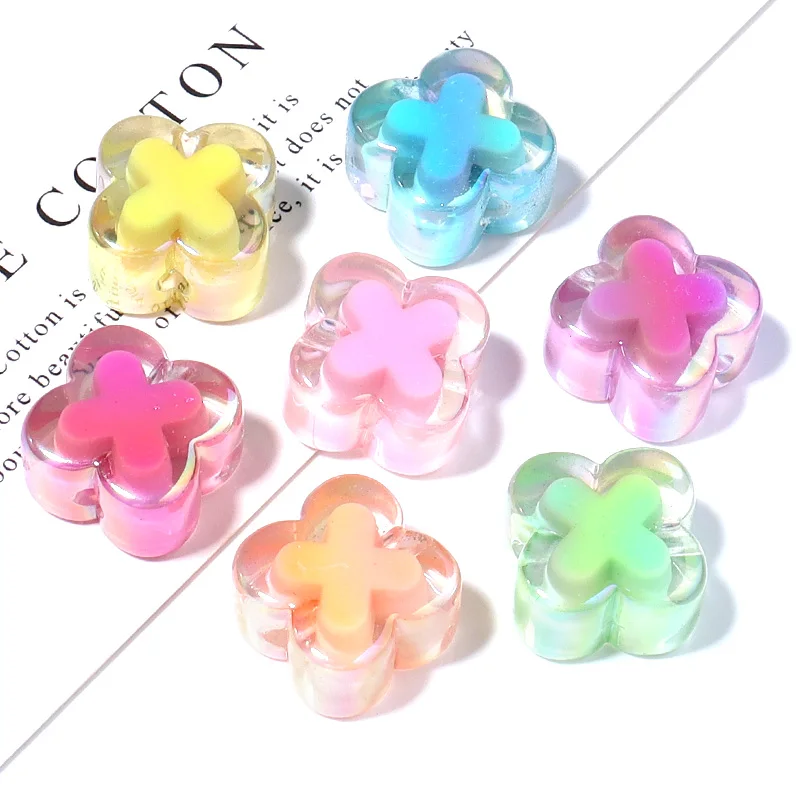 10 قطعة الخرز الاكريليك الشفاف عبر نمط فضفاض خزر عازل لصنع الحرف اليدوية سوار ذاتي الصنع قلادة أقراط الملحقات