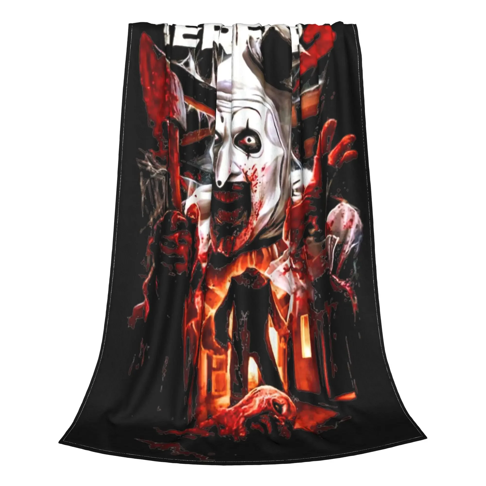 

Terrifier 3 Heads Will Roll Blanket Warm Cozy Fluffy Horror Film Throw Blankets for Sofa 50x60 Inch Multi-size Rug Piece