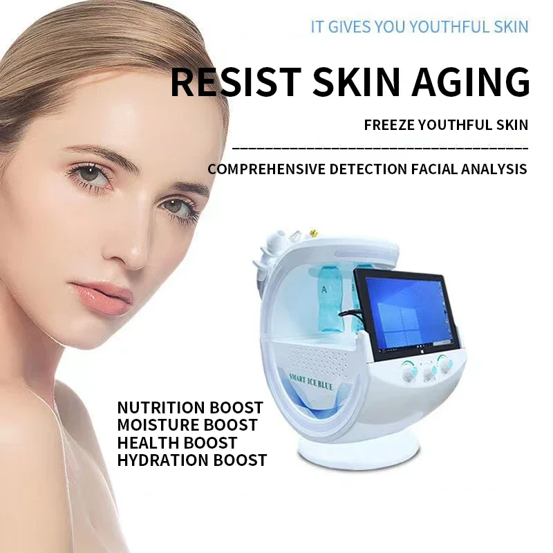 7 in 1 H2O2 Hydro Dermabrasie Lifting Gezichtsverzorging Gezichtsverjonging Microdermabrasie Water Multipolaire Schoonheid Machine