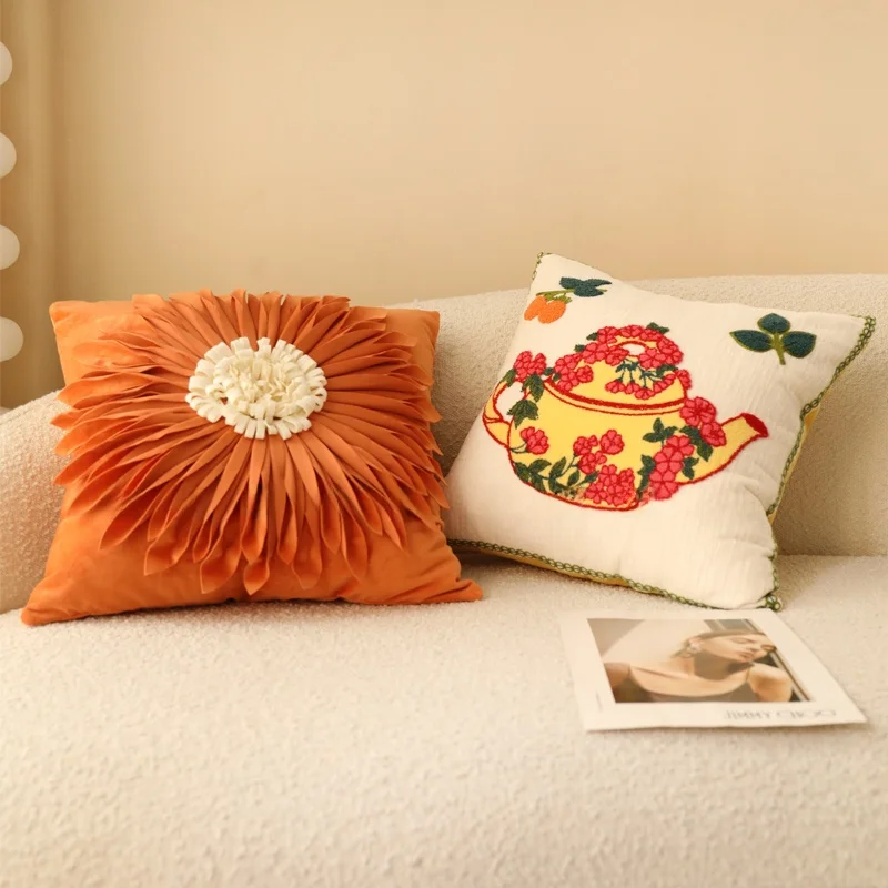 

2025 New American Luxury Large Pillow Back Support Sofa Pillow 4545 Cover Core Elegant Sensation Home Fabric Pillow