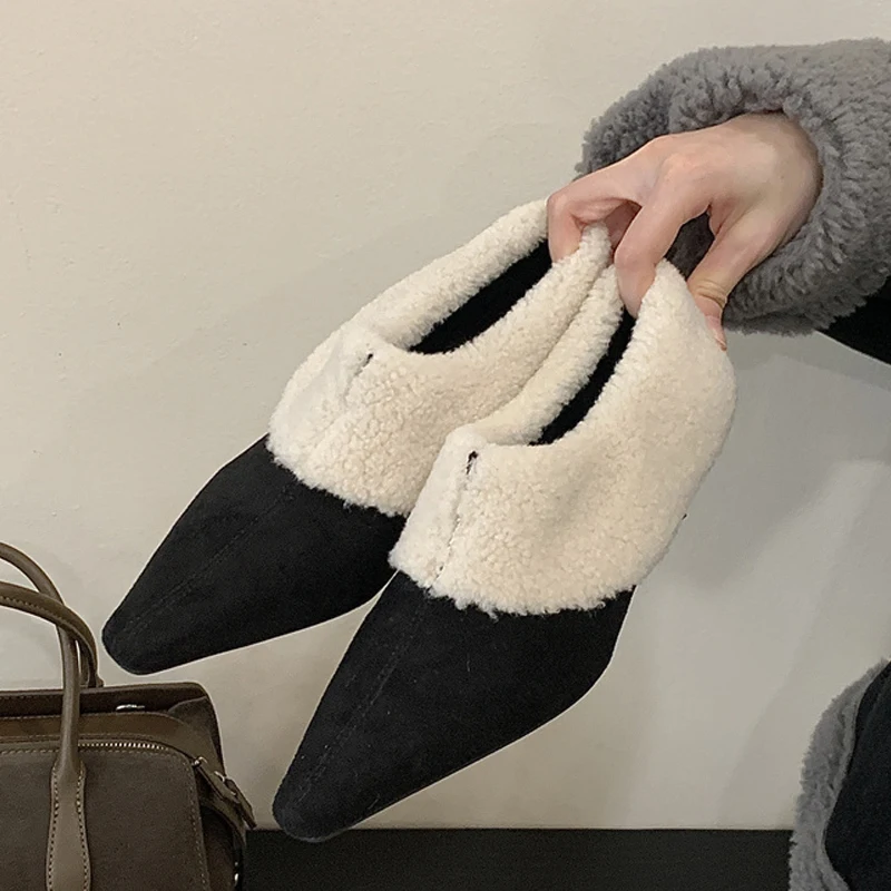 

Aneikeh Spring Retro Fashion Square Head Design 5CM Thin Heels Pumps Woman Turned-over Edge Shoes Zapatillas De Mujer