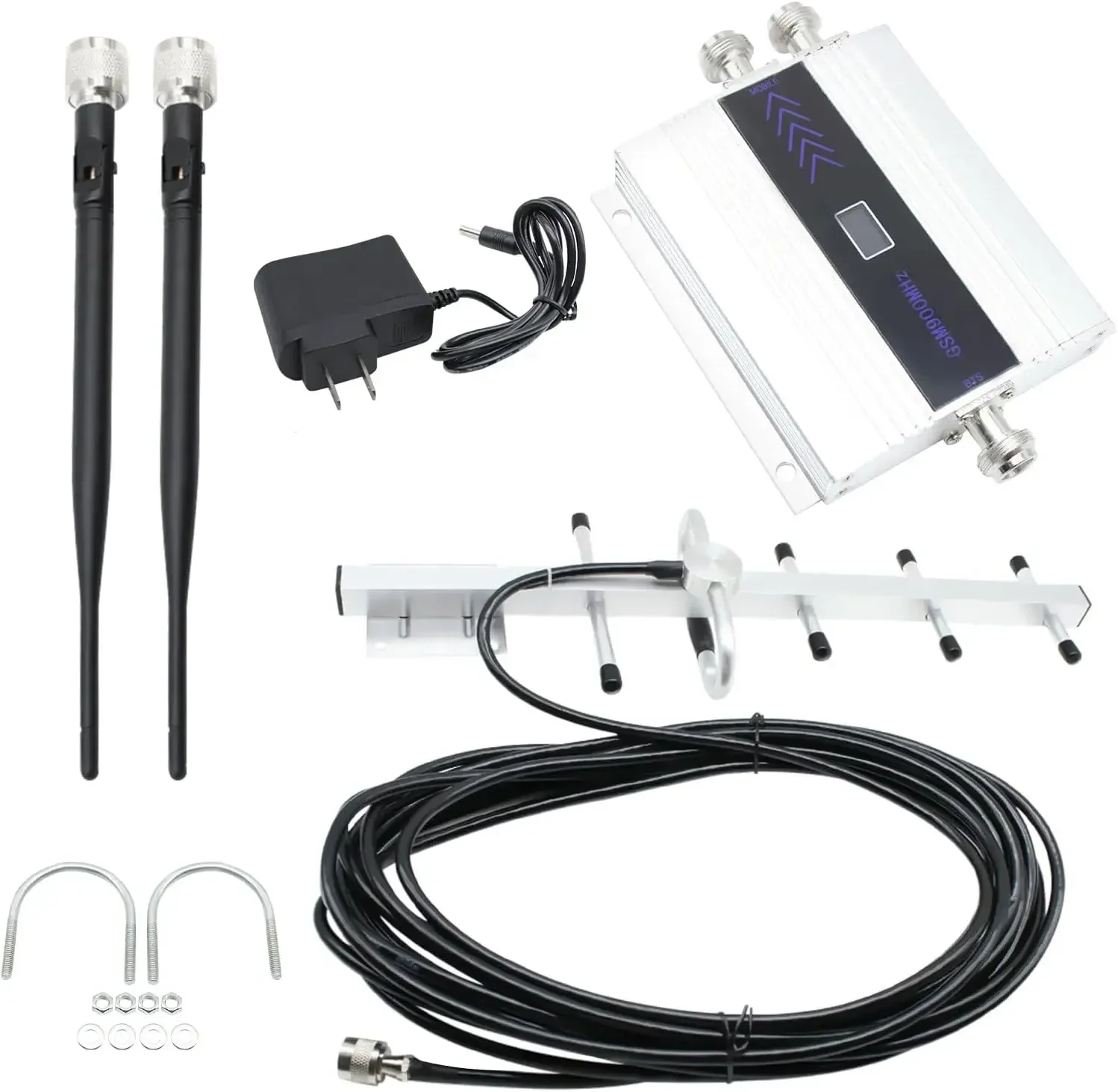 Усилитель сотового телефона для дома и офиса, 2G/3G/4G LCD GSM 900 МГц, мобильный повторитель сигнала + комплекты антенн для дома