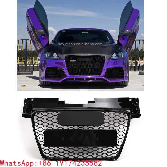 

TTRS Front Grill for Aud TT Honeycomb Grill for Aud TT 2008-2014 Facelift Mesh Front Bumper Grill
