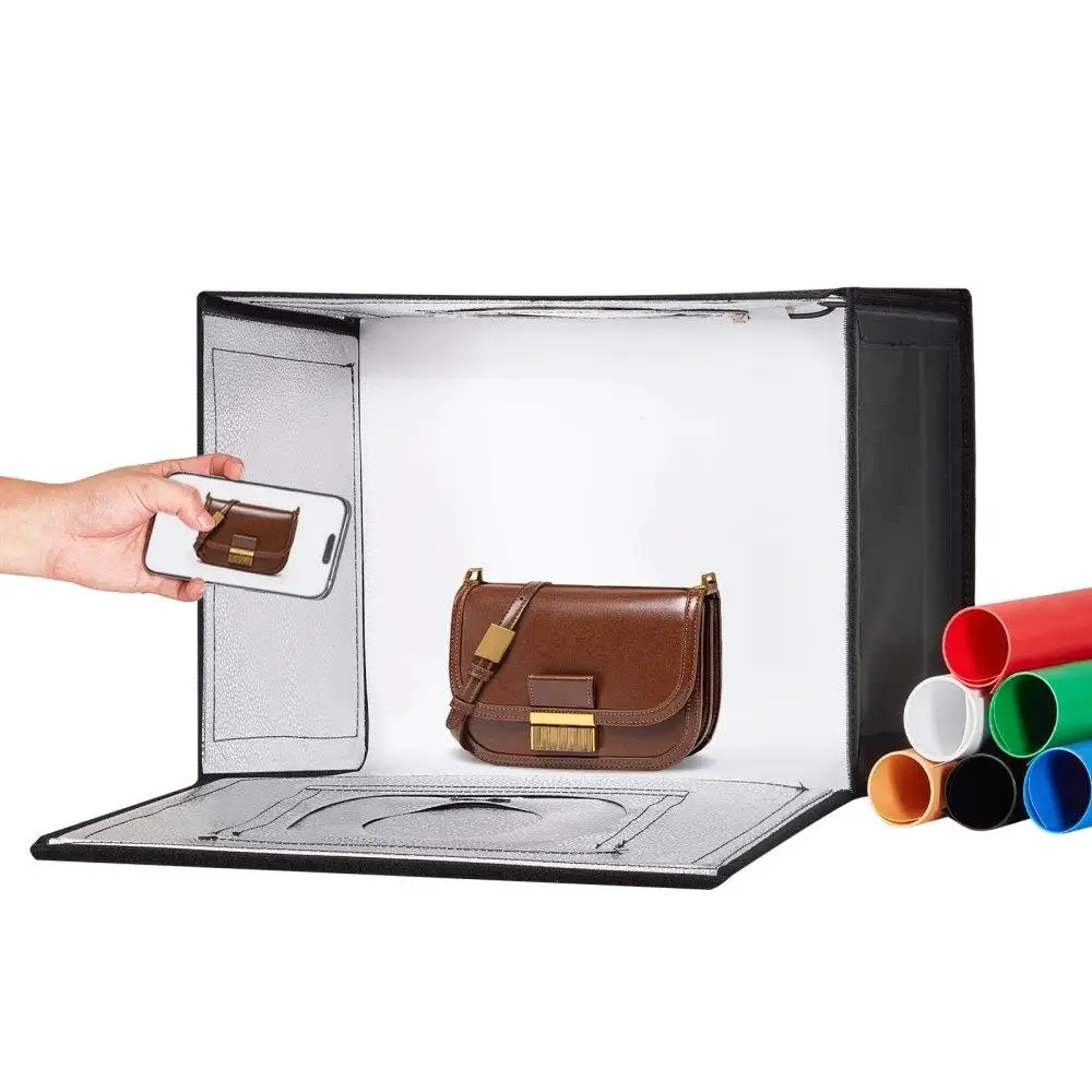 

Adjustable Photo Studio Light Box 12x12 Inch 3000-5600K 3 Color Temperature Settings for Photography