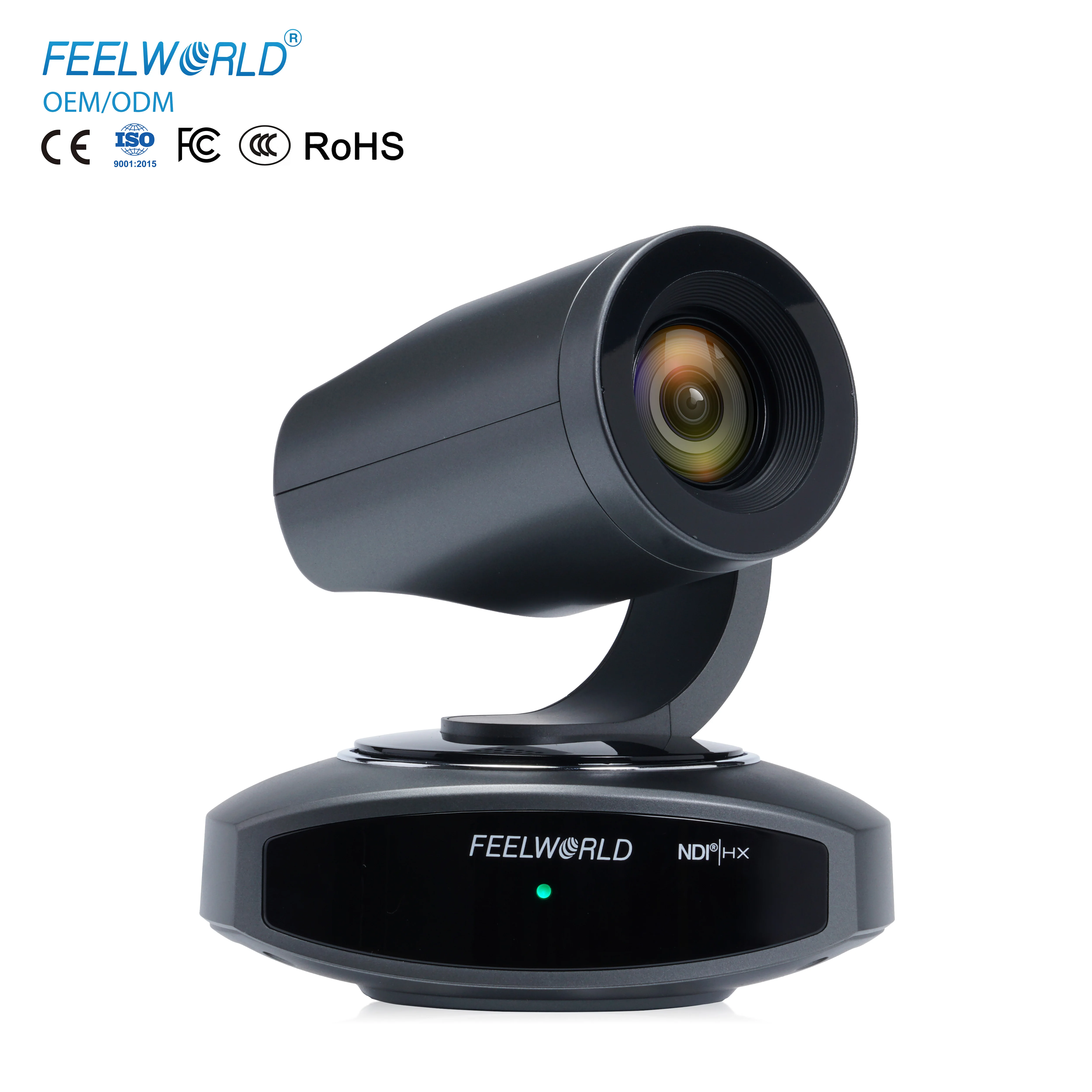 

X FEELWORLD NDI10X Conference Camera, 4K NDI, 10x Zoom, AI Tracking, HDMI USB, PoE Support, for Corporate Meeting Room