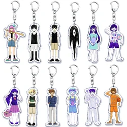 Popular Game Omori Keychain for Bags Pendant Basil Mari Aubery Kel Hero Sunny Something Eye Key Chain Ring Keyring Jewelry Gifts