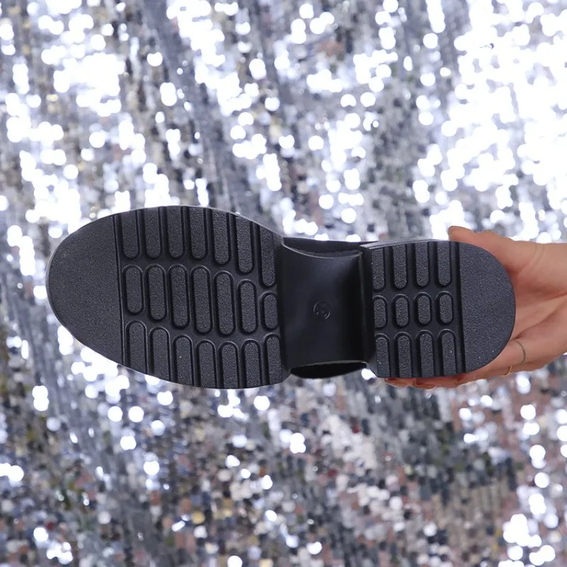 2026 Fashion Boots Autumn New Round Toe Suede Cover Foot Platform Non-slip Wear-resistant Block Heel Short Boots 35--42_voghion.com