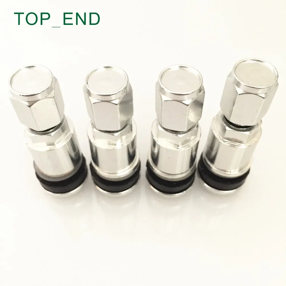 CHROME,MS525AL-HEX,Professional Aluminum Stem Tire Valve,Hex Cap Tyre Valve For Passenger Cars,Fitting Most Cars