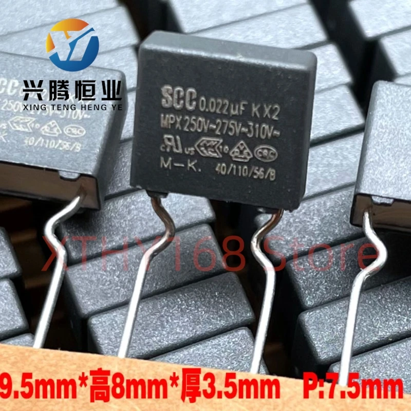 

Scc Mkp/Mpx 0.022uf 223 22nf 250v 275v 310v X2 Safety Gauge Thin Film Capacitor