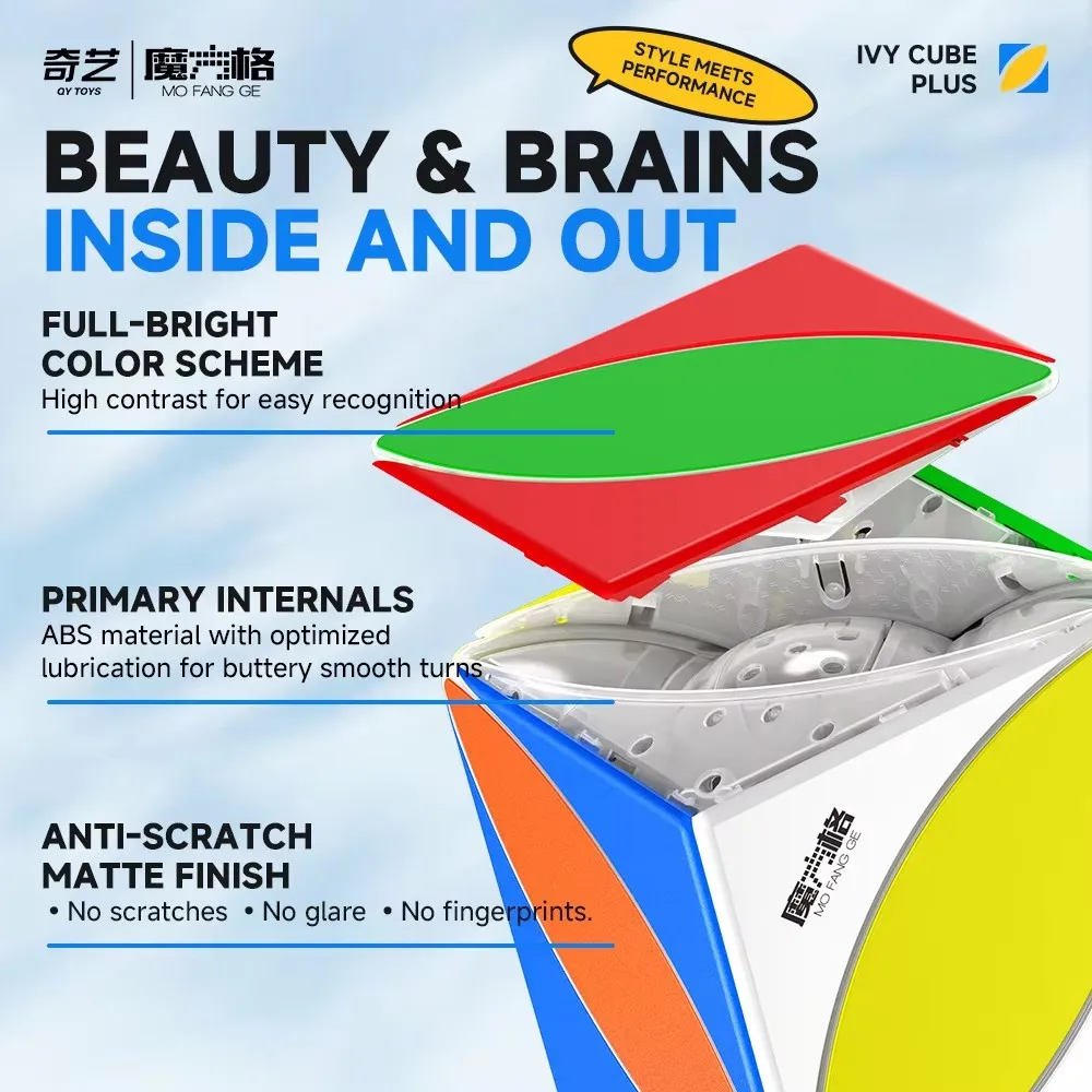 QiYi Plus 9cm IVY Cube enseñanza IVY Cube rompecabezas educativo Cubo mágico juguetes para niños regalo juguete Cubo mágico