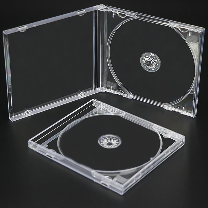 Boîtier transparent en plastique pour DVD, boîte de rangement portable pour CD GT, durable, épais, simple