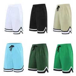 Shorts de basquete americanos soltos para homens Masculino Fitness Sportwear Calças de treinamento de ginástica de basquete Calças de baile de verão