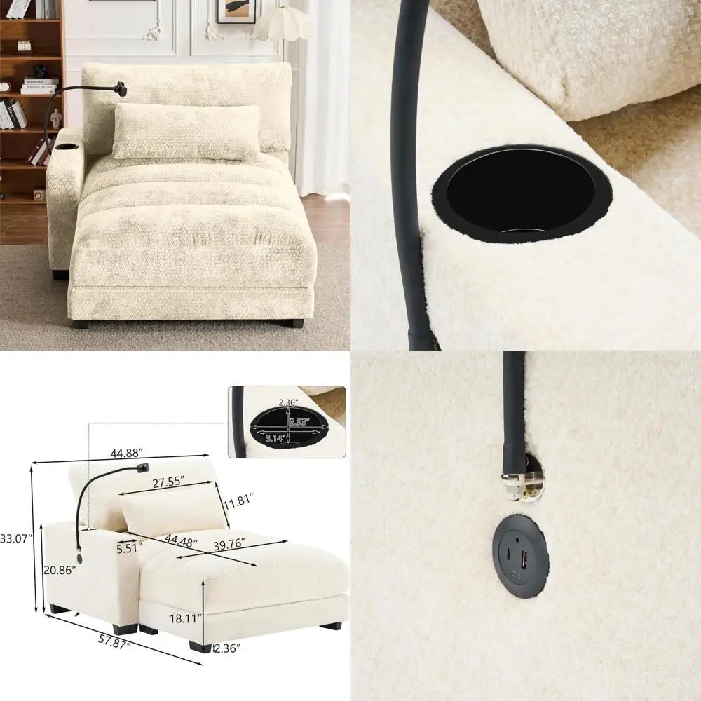 

Синий L-образный раскладной диван с двусторонним шезлонгом для компактных помещений