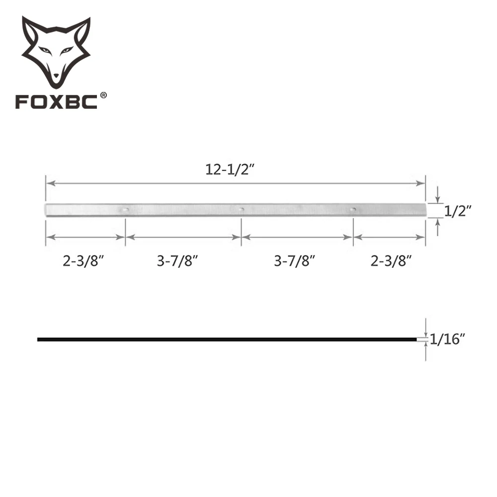 FOXBC Planer Blades Knives for Ryobi AP12 320x12x1.5mm 2pcs