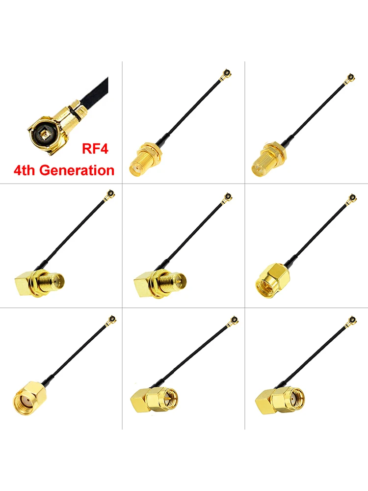 2 SZTUK/lot Kabel SMA do IPX 4. generacji RF4 MHF4 Złącze żeńskie do SMA męskie / żeńskie RF1.13 Pigtail Zworka antenowa WIFI — zdjęcie 2