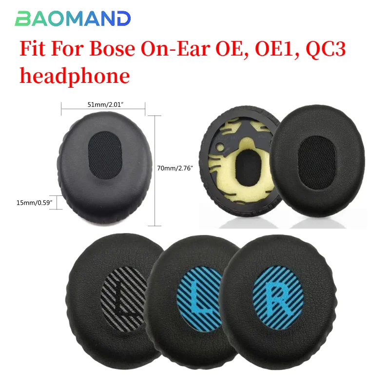 

Replacement Ear pads Fits for Bose On-Ear OE, OE1, QC3 Headphones Ear Cushions Earpads headset