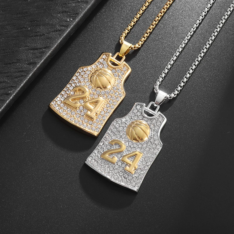 Jersey Pendant Necklace Men and Women Creative Hip-Hop Trendy Jewelry Gift Accessories