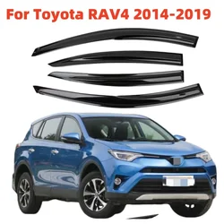Para Toyota RAV4 2014 2015 2016 2017 2018 2019 Visera de Ventana, Protector de Lluvia, Deflector de Ventilación Lateral, Moldura Protectora contra la Intemperie, Accesorios para Coche