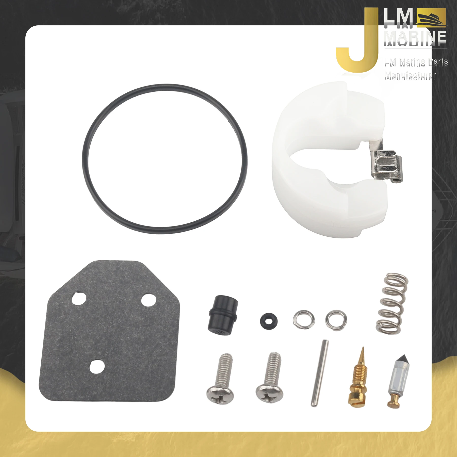 

Carburetor Repair Kit with Float 67D-W0093-00 Fits for Yamaha 4 Stroke 4HP F4 1999-2002 Outboard Motors 6L5-W0093-00 18-7736