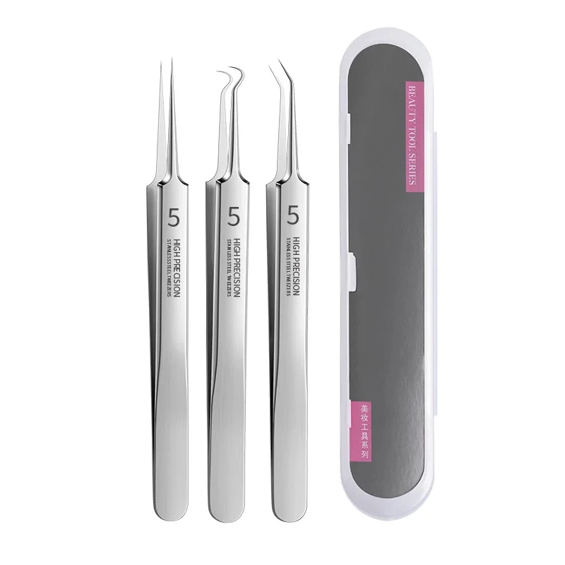 3Pcs Pro Facial Pore Cleaning Care Tools Blackhead and Acne Needle Set - Gentle Face Tool for Blackhead Removal&Pimple Popping