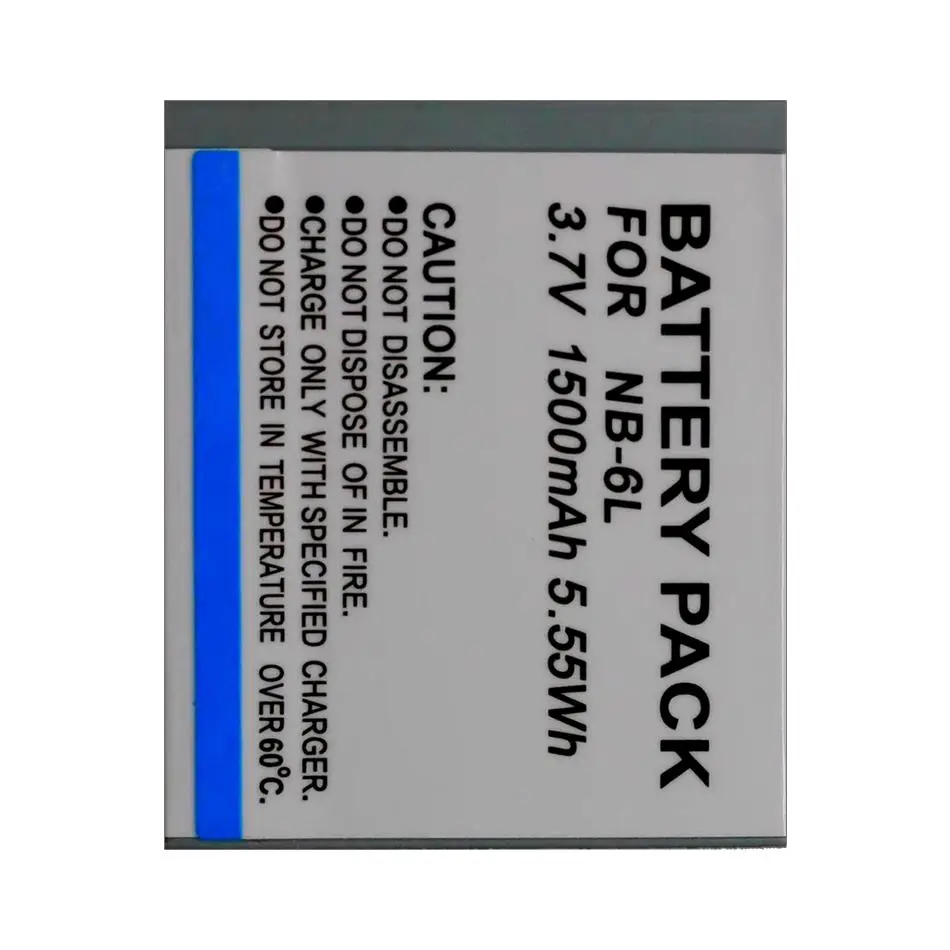 NB-6L Camera Battery For Canon Powershot IXUS 310 SX240 SX275 SX280 SX510 SX500 HS 95 D10 D20 D30 1500mAh High Quality