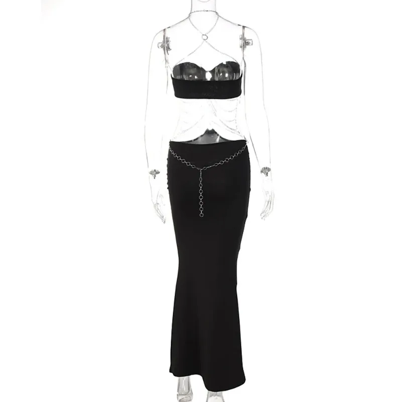 Maternity Dress Photoshoot Sexy Black Strapless Bodycon Gown Pregnancy Photography Prop Elegant Studio Photo Shoot Outfit