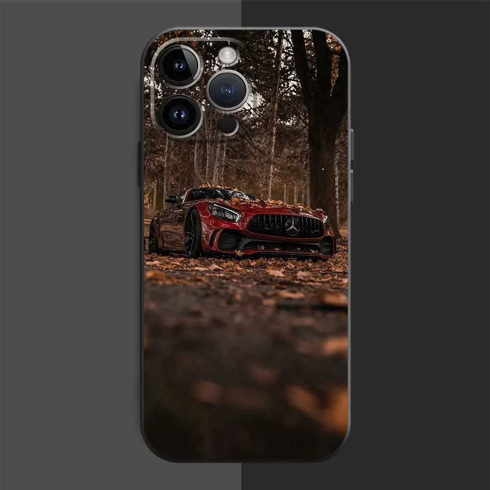 Case For Apple iPhone 15 11 14 13 Pro Max 7 8 Plus 12 Mini SE XS XR Silicone Phone Cover Luxury Fundas Cool Super Cars B-Benz