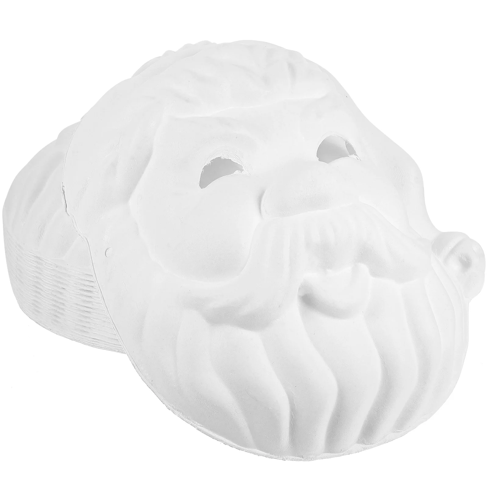

18 Pcs Santa Mask Paintable Party Masks Unfinished Paper Making Blank Hand-painted Unpainted Diy Full to Decorate Christmas