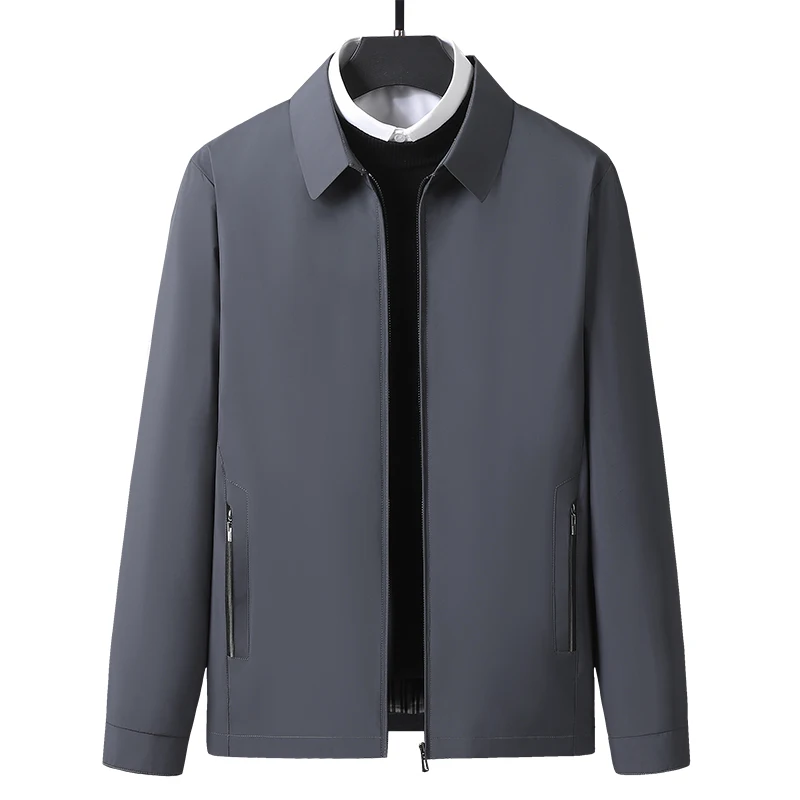 

Men's Business Casual Jacket Handsome Youth Coat Dad Jacket Men's High-Quality Fashion Spring Autumn Lapel Collar Outwear Male