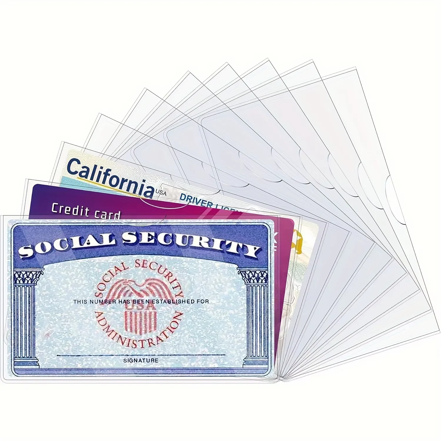 10 pcs of PVC card protective cover, suitable for social security, medical insurance, and credit cards image 6