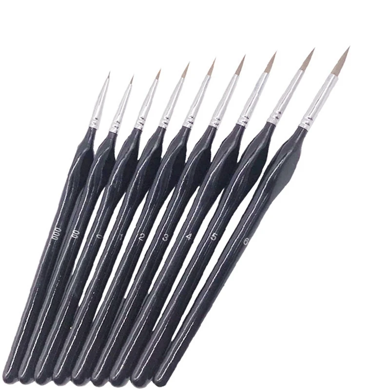 مجموعة فرش الطلاء التفصيلية ، فرش مصغرة ، مناسبة لطلاء الأكريليك ، الزيت ، الألوان المائية ، الطلاء بالأرقام ، 18 *