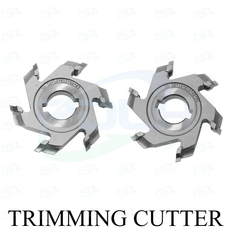 1Pair 58x16xH12mm 6Z R2/R3 TCT Fine Trimming Cutter for NANXING KDT Edge Banding Machine Tool