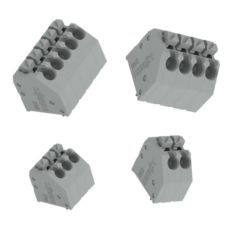 WAGO 250‑102 250‑103 250‑104 250‑105 PCB Terminal Block, 3.5mm Pitch Single Row Solder Pin, Push‑in Cage‑Clamp, Brand New