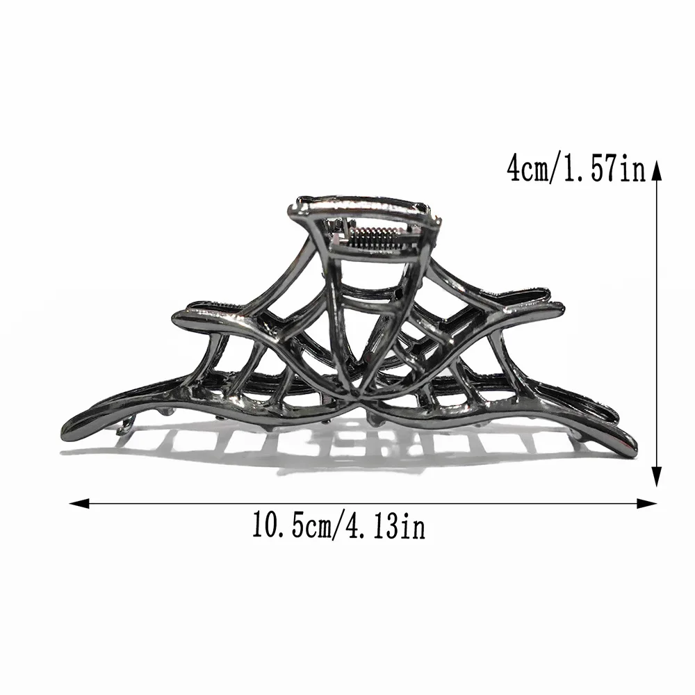 Frau große Metall Mode Spinnennetz Design Haar Kralle Damen Senior Haars pangen Mädchen Haars pangen Haarnadeln Haarschmuck Hai Clip