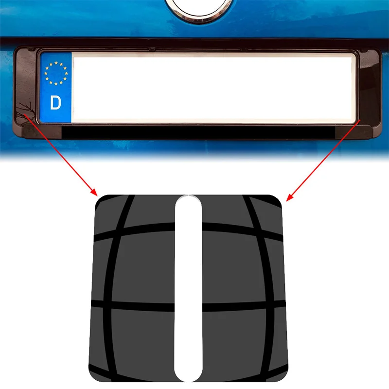 

2PCS License Plate Frame For Short Number Plate 3/5/6CM Glossy Black Car License Plate Holder Exterior Accessories License Frame