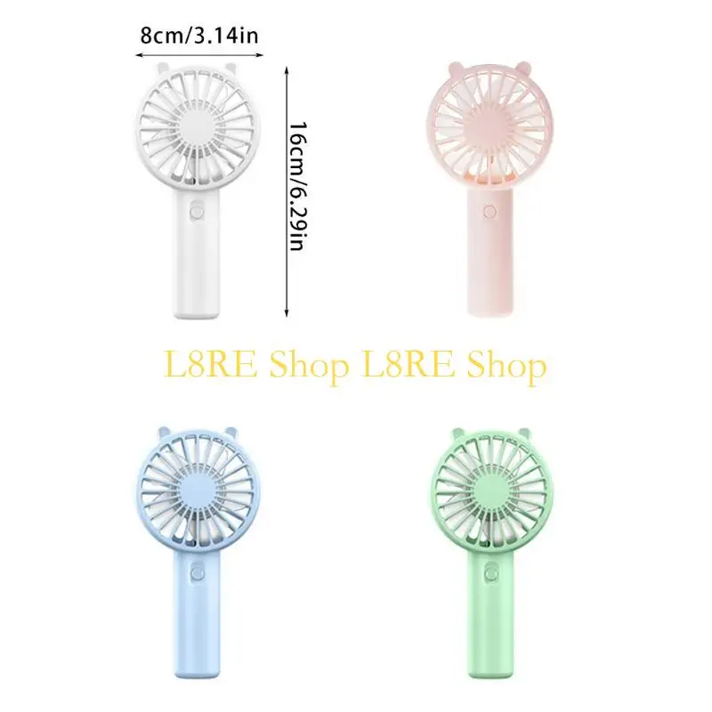L8RE مكيفات الهواء المحمولة المحمولة القابلة لإعادة الشحن ومروحة الجيب الصغيرة المحمولة 3 سرعات للتخييم المكتبي في الهواء الطلق