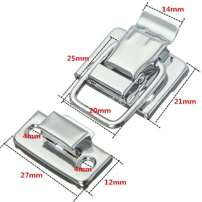 MTSPACE 1Pcs Stainless Steel Chrome Toggle Latch for Chest Box Case Suitcase Tool Clasp 43mm Simply Lift The Pull Arm To Open