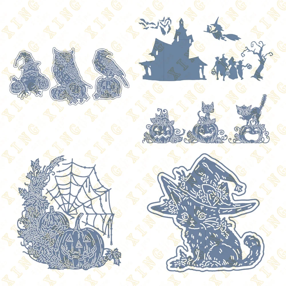 

Halloween Harvest Die Set Metal Cutting Dies Scrapbook Diary Decoration Stencil Embossing Template DIY Greeting Card Handmade