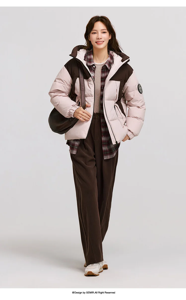 Semir Down Jacket Women 2026 New Winter Three-Resistant Outerwear Warm Versatile Fashion Winter Clothing