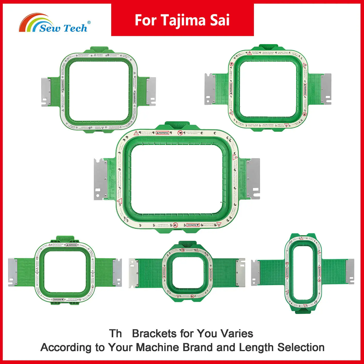 Sew Tech Magnetic Frames for Tajima Sai Machines, Embroidery Magnet Frames